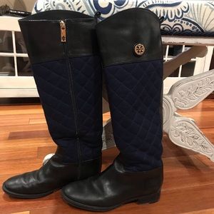 Tory Burch quilted riding boots